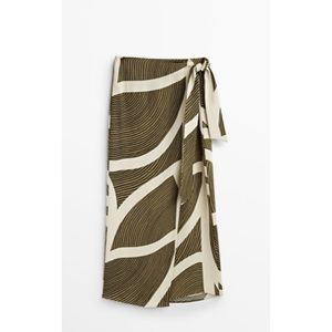 Massisimo Dutti Geometric Midi Skirt
